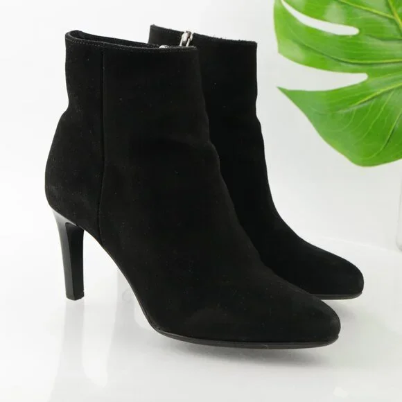 La Canadienne Womens Ellenor Boots Size 10 Waterproof Black Suede Heel Booties - Picture 6 of 13